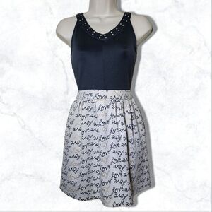 Epic Threads Love Scuba Two Tone Studded Mini Dress